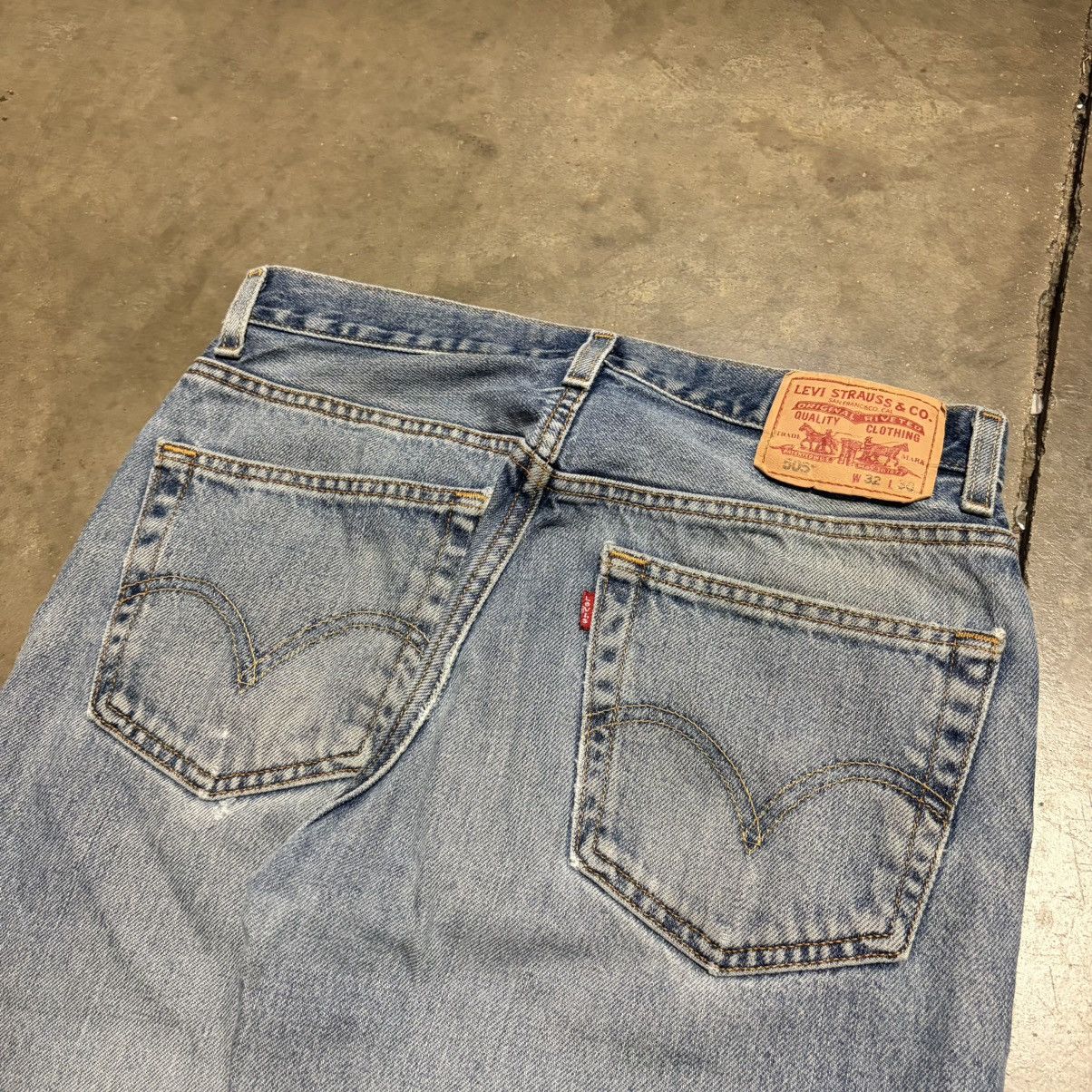 Levi's Vintage Levis 505 Jeans Straight Regular Fit Faded Washed Size US 32 / EU 48 - 10 Thumbnail