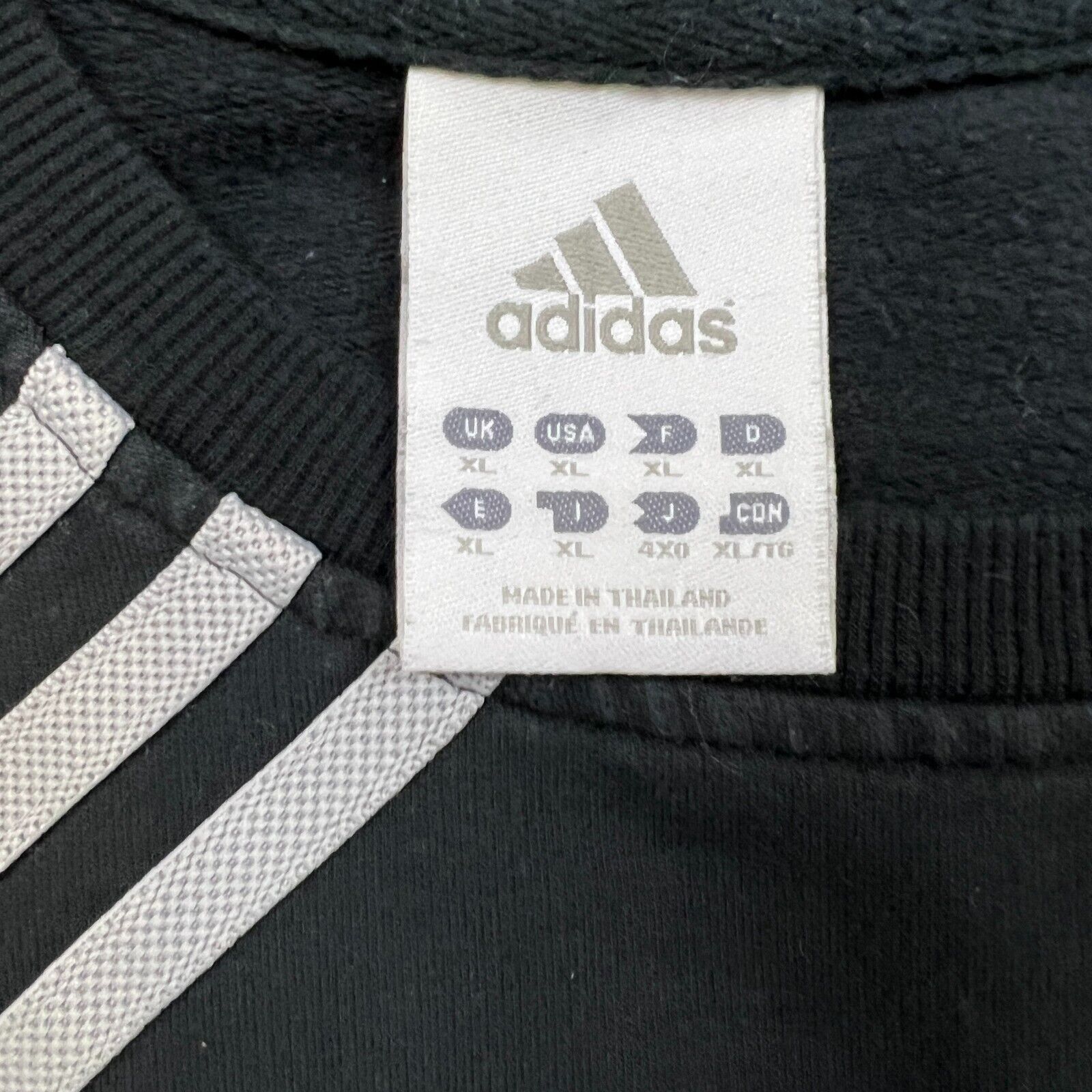 Adidas × Vintage Adidas Sweatshirt XL Striped Spell Out Crewneck Sweatshirt Size US XL / EU 56 / 4 - 5 Thumbnail