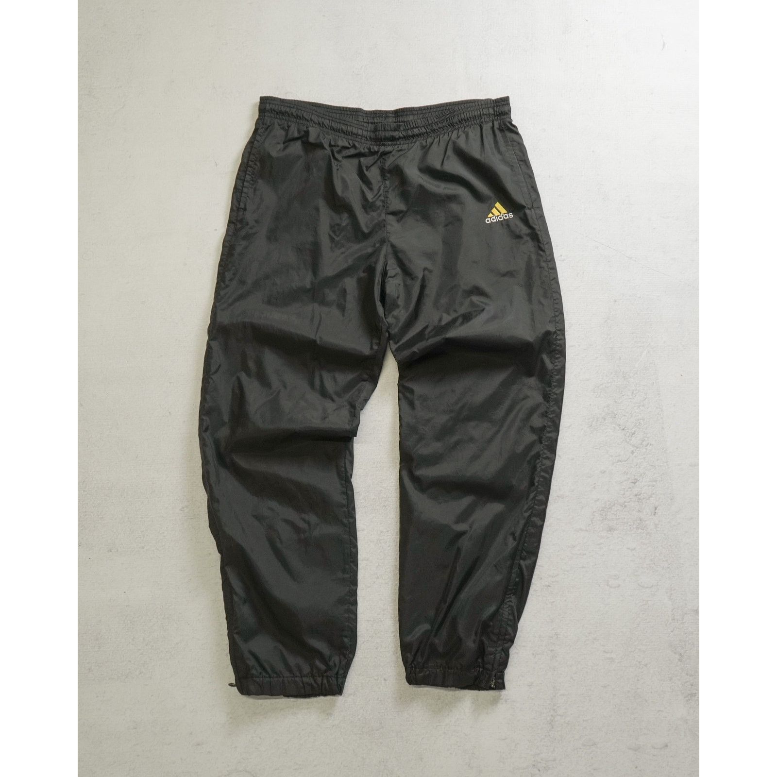Adidas Vintage 90s Adidas Black Cuffed Track Pants - Men's XL Size US 26 / EU 42 - 1 Thumbnail