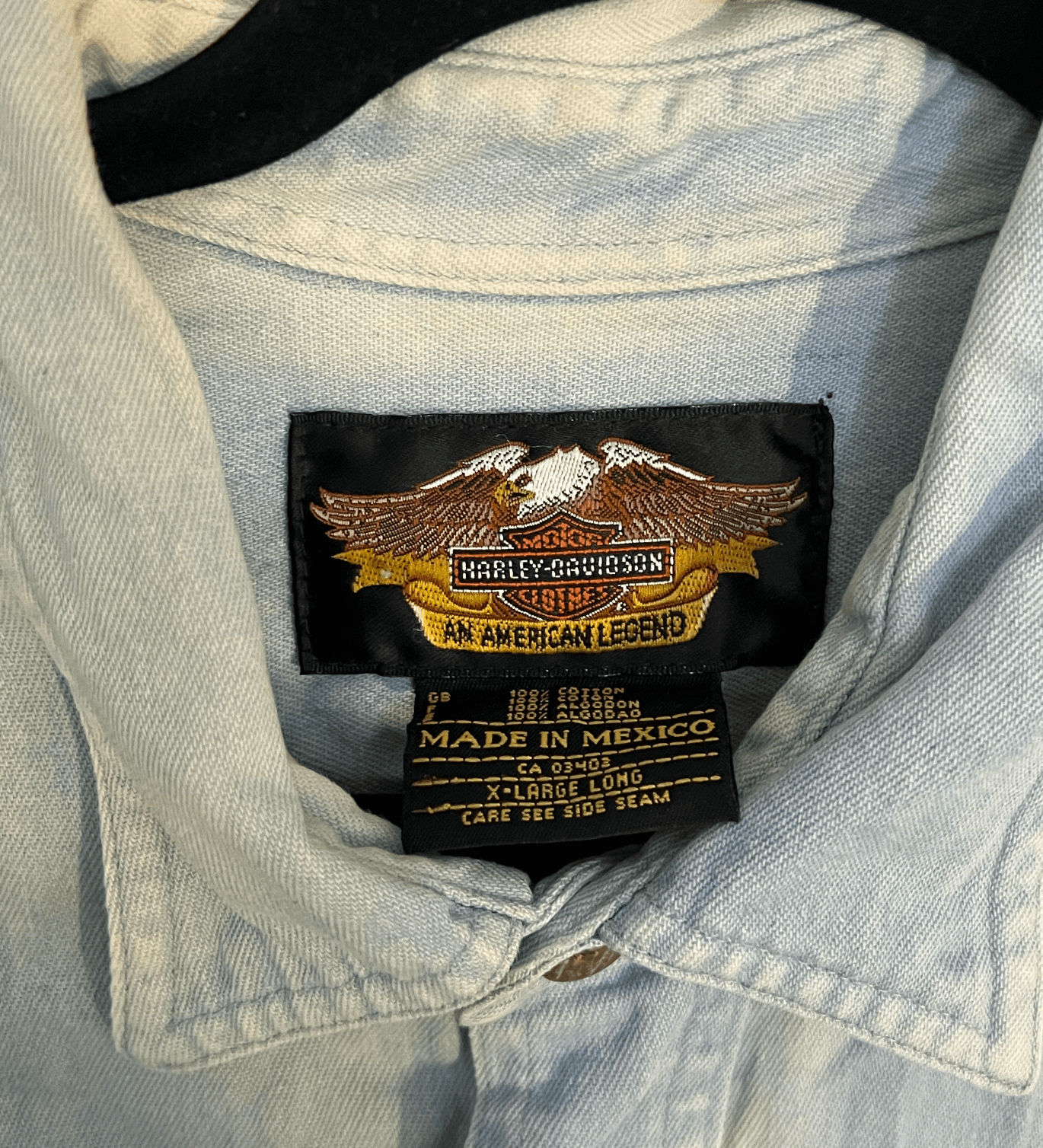 Harley Davidson vintage harley davidson denim short sleeve button up XL long Size US XL / EU 56 / 4 - 3 Thumbnail