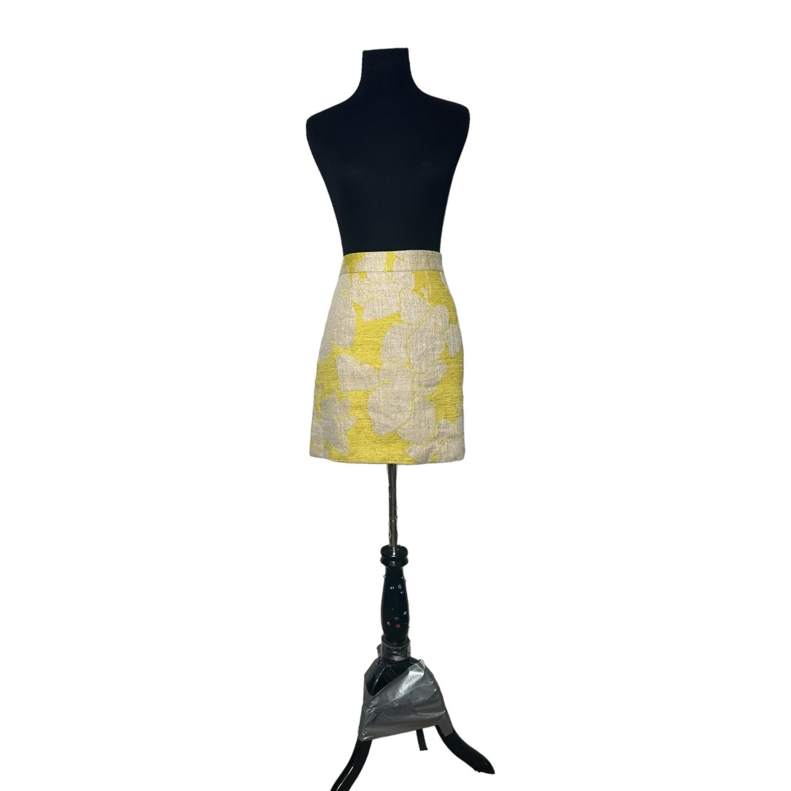 Zara Zara Basic yellow tan burlap lined mini skirt size Large Size 32" / US 10 / IT 46 - 11 Thumbnail