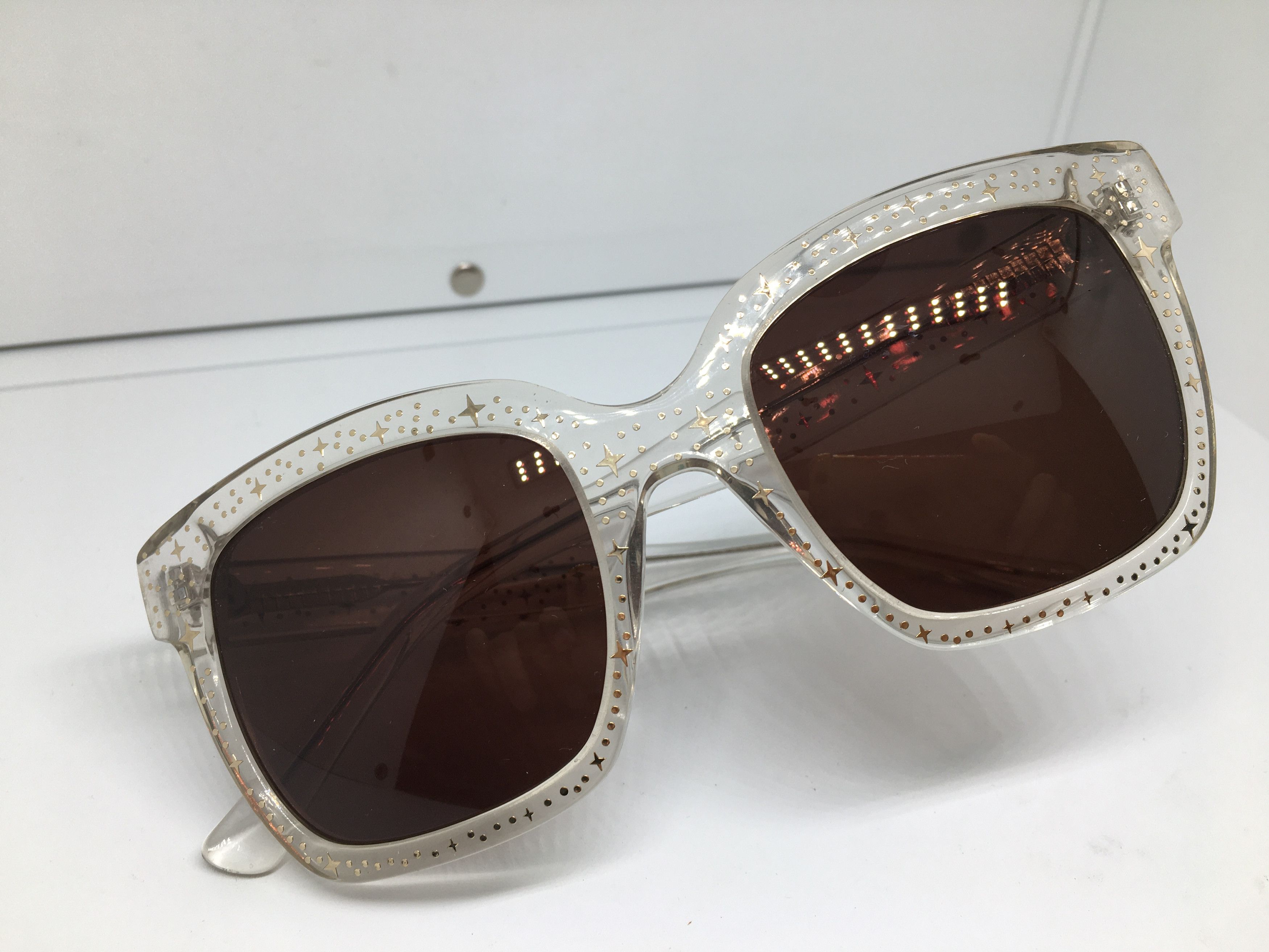 Other Handmade Clear Acetate Square Sunglasses Frame Size ONE SIZE - 1 Thumbnail