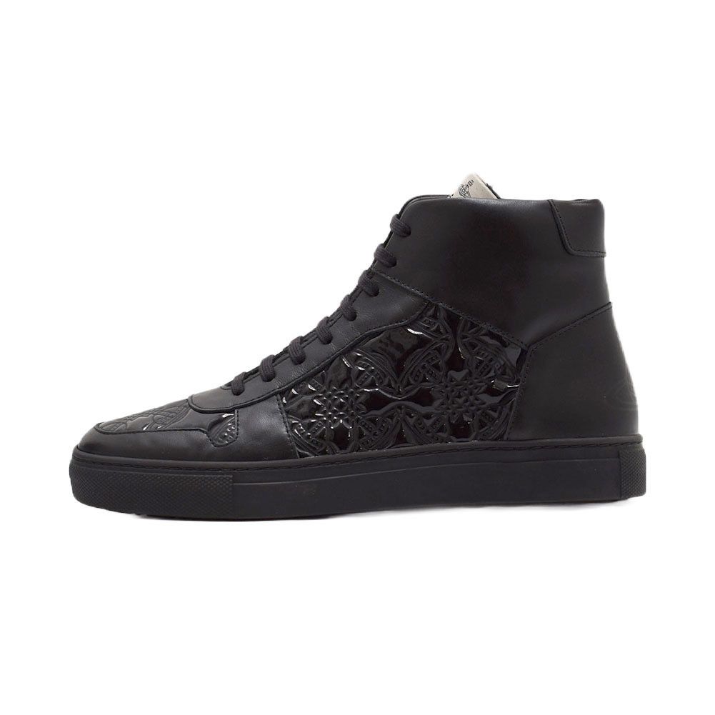 o1y0525 Leather Hi-Top Sneakers in Black