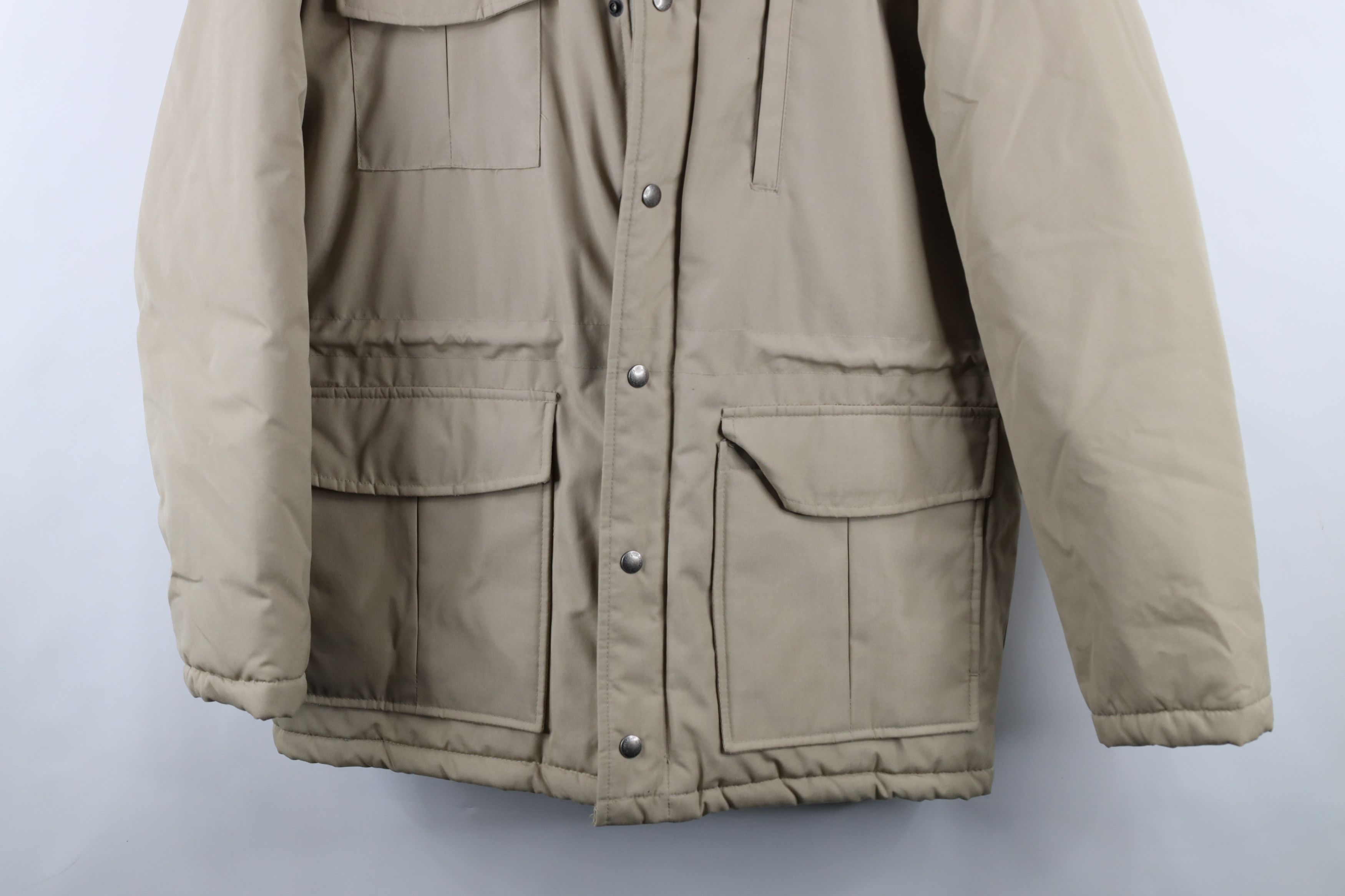 Vintage Vintage 90s Streetwear Hooded Puffer Parka Jacket Tan Size US M / EU 48-50 / 2 - 3 Thumbnail