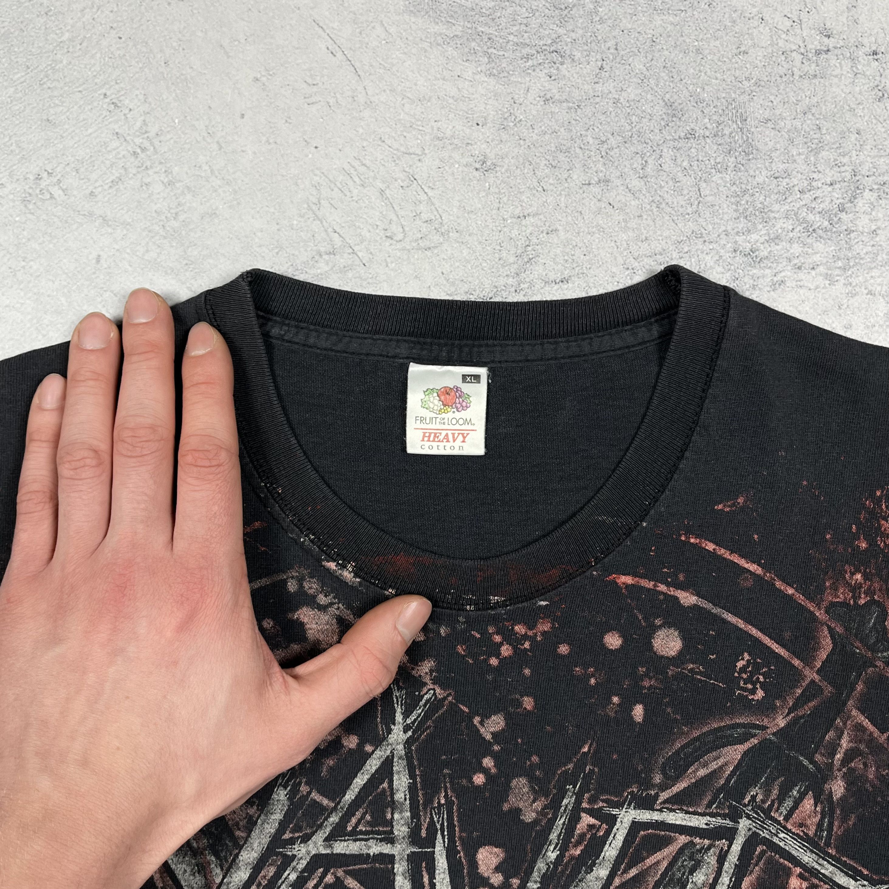 Band Tees Vintage Slayer All Over Print Rock Band T Shirt 90’s Size US XL / EU 56 / 4 - 8 Thumbnail