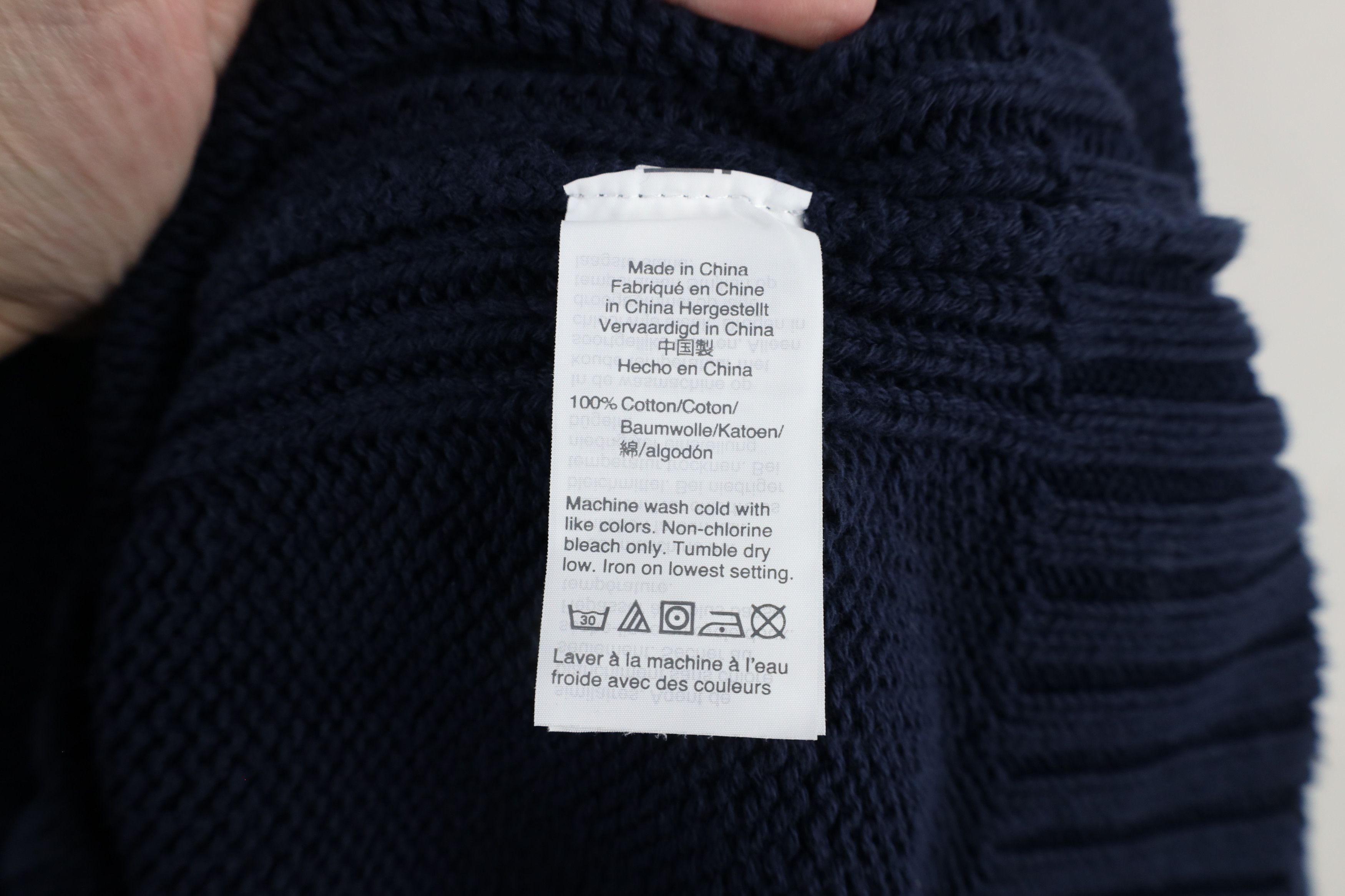 J.Crew × Vintage Vintage 90s J Crew Cotton Ribbed Marled Knit Sweater Blue Size S / US 4 / IT 40 - 5 Thumbnail