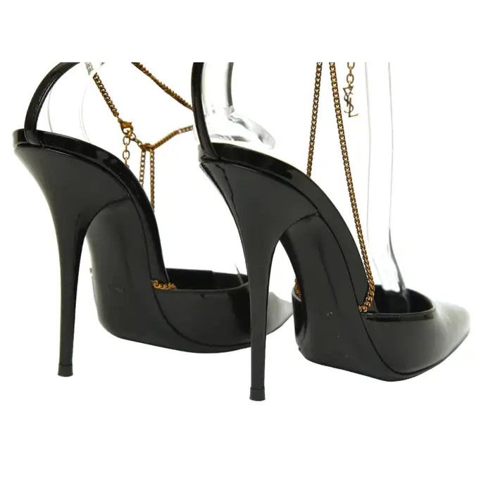 Saint Laurent Paris o1bcso1str1124 Claw Slingback Pumps in Black Size US 7.5 / IT 37.5 - 7 Thumbnail