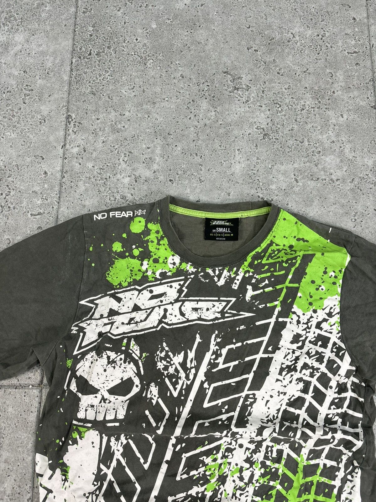 No Fear × Vintage 2000s Y2K Boxy Hip Hop No Fear T-Shirt/Tee Punk Affliction Size US S / EU 44-46 / 1 - 4 Thumbnail