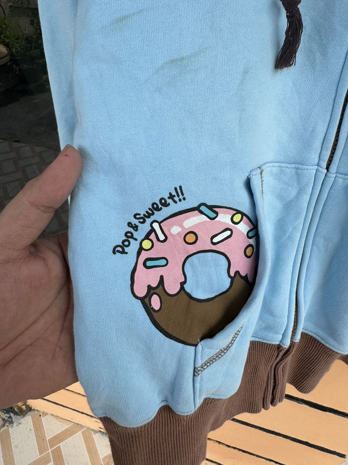 Angel Blue × Hysteric Glamour × Japanese Brand 2000s Angel Blue Donat Hoodie Size US S / EU 44-46 / 1 - 6 Thumbnail