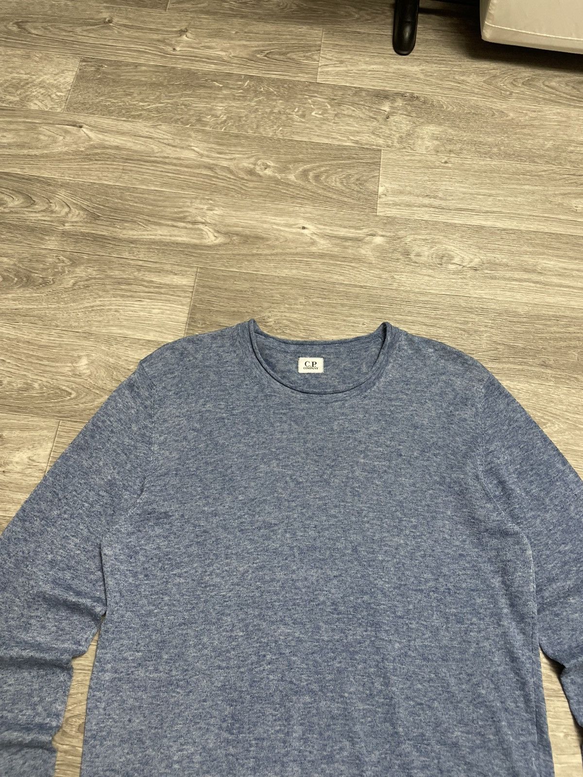 C.P. Company C.P. Company Linen Blend Long Sleeve Sweater Blue Size US L / EU 52-54 / 3 - 2 Thumbnail
