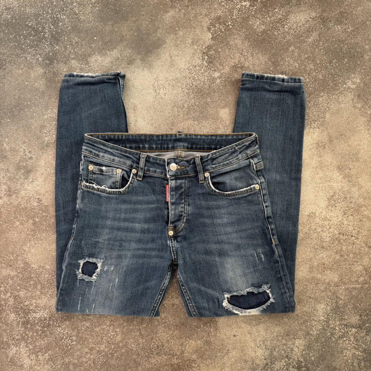 Dsquared2 × Vintage DSQUARED2 Distressed Denim Y2K Jeans Size 28" / US 6 / IT 42 - 3 Thumbnail