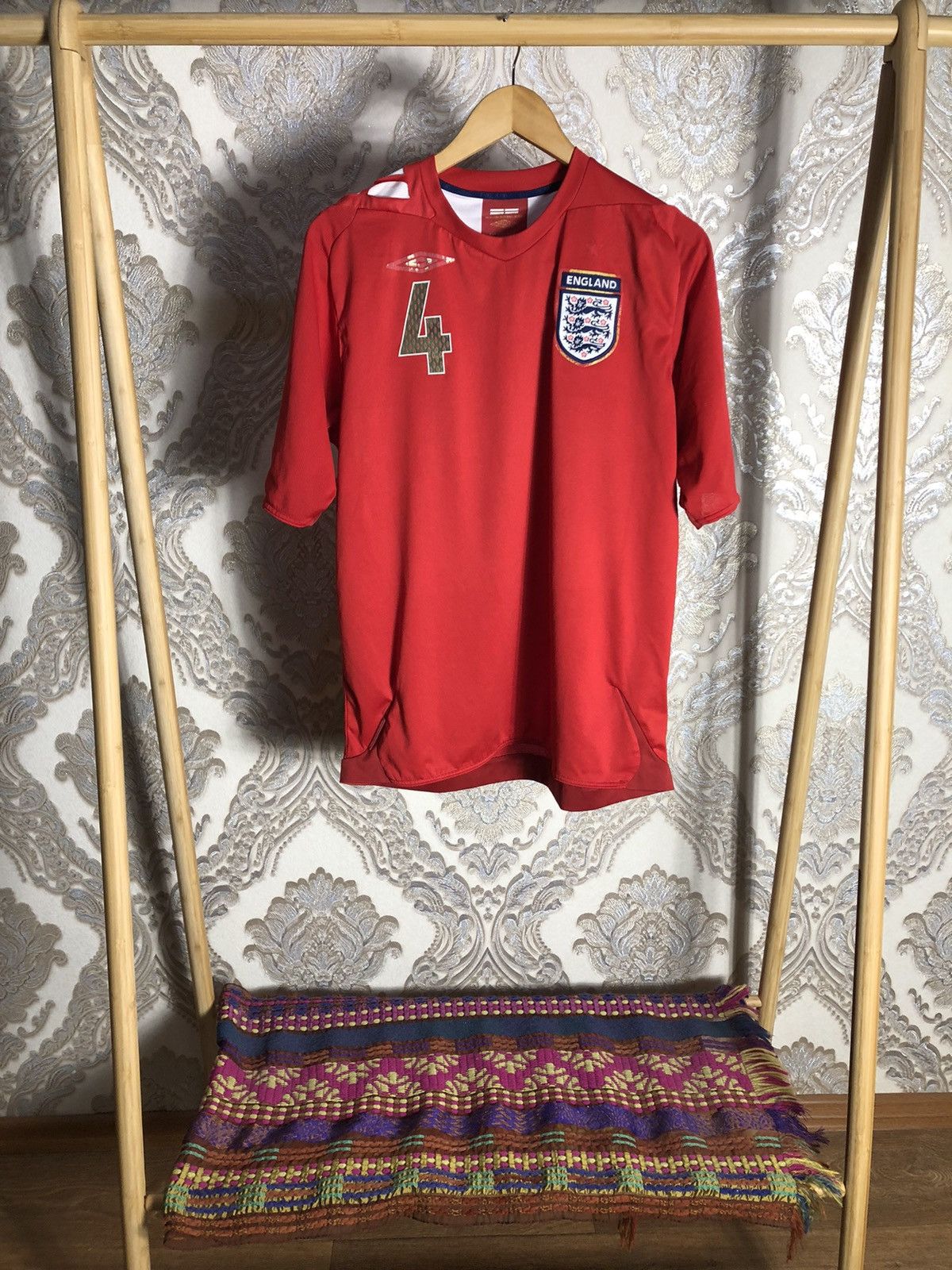 Vintage VERY RARE UMBRO ENGLAND LIVERPOOL SOCCER JERSEY RETRO 90s Size US L / EU 52-54 / 3 - 2 Thumbnail