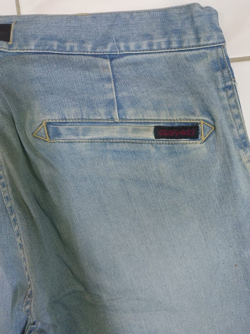 Gramicci × Vintage W33 Gramicci USA Single Belt Faded Blue Denim Jeans Retro Size US 33 - 16 Thumbnail