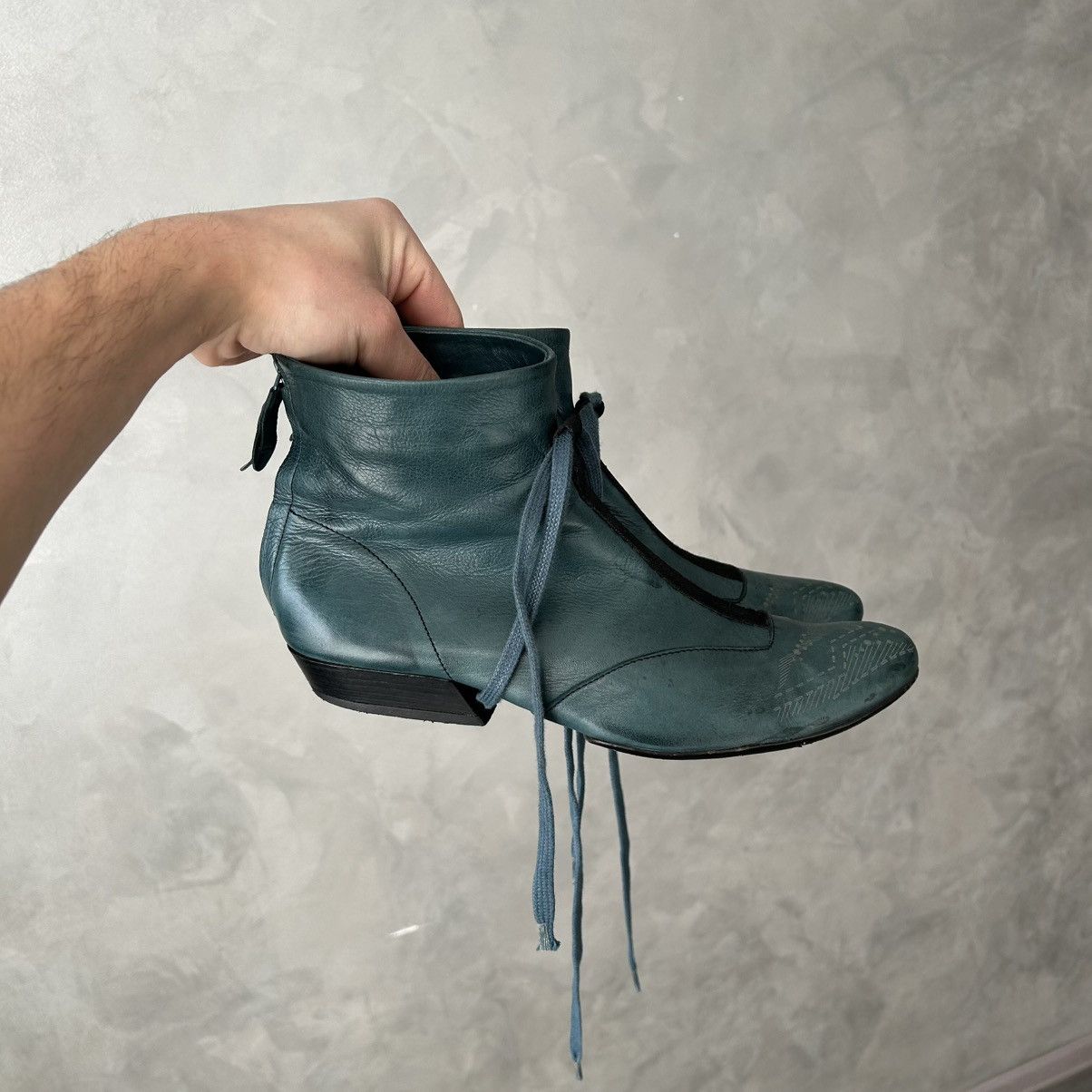 Rare Marithé + François Girbaud Leather Ankle Boots