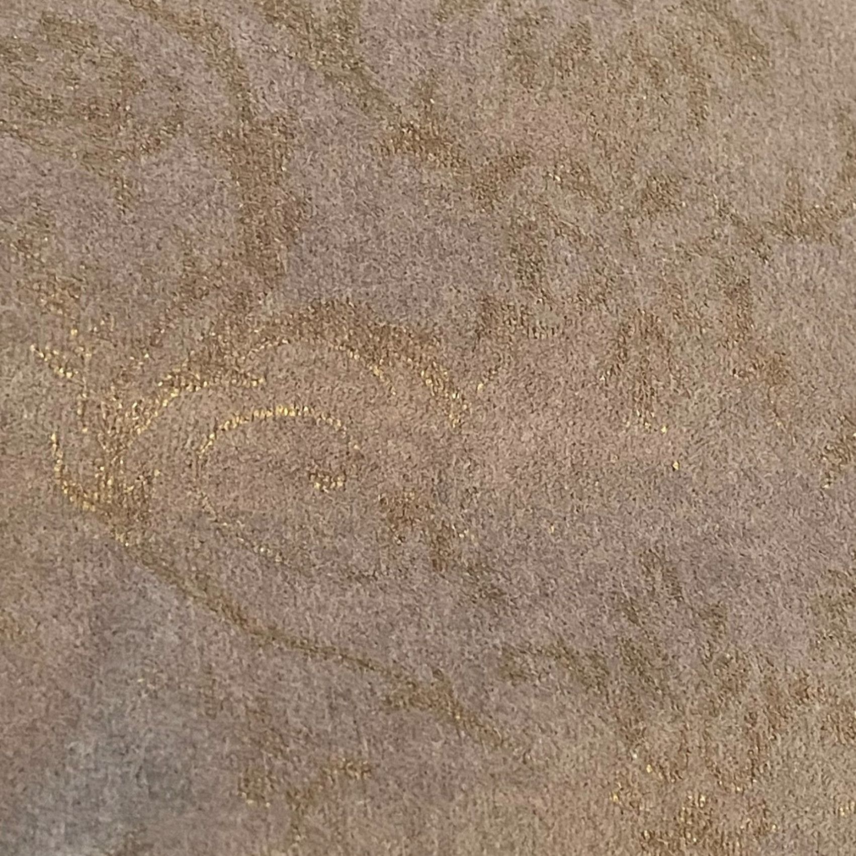 Vintage Chico's Pants L Gray Velvet Gold Damask Straight Leg Modern City Holiday Womens Size 36" / US 14 / IT 50 - 4 Thumbnail