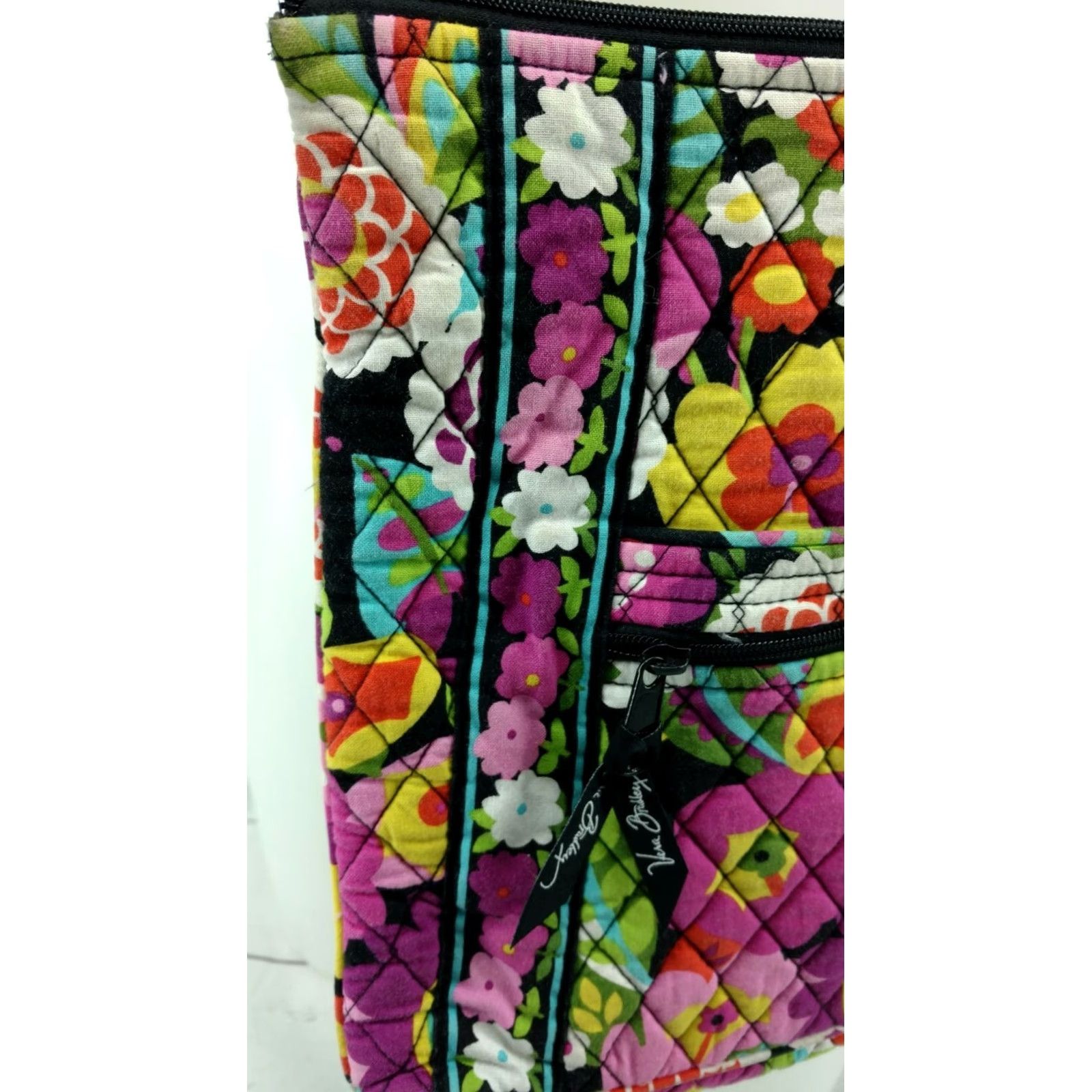 Vera Bradley Vera Bradley Crossbody Bag Pink Floral Print 10"x10" Womens Small Zip Size ONE SIZE - 3 Thumbnail