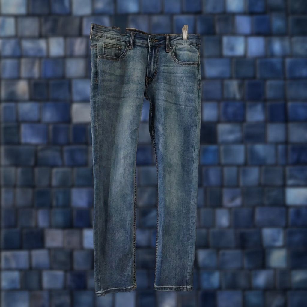 Ring Of Fire Ring Of Fire Jeans Womens 31x30 Blue Denim Stretch Zipup Pockets Straight Leg Slim"} Size 24" / US 00 / IT 34 - 1 Thumbnail