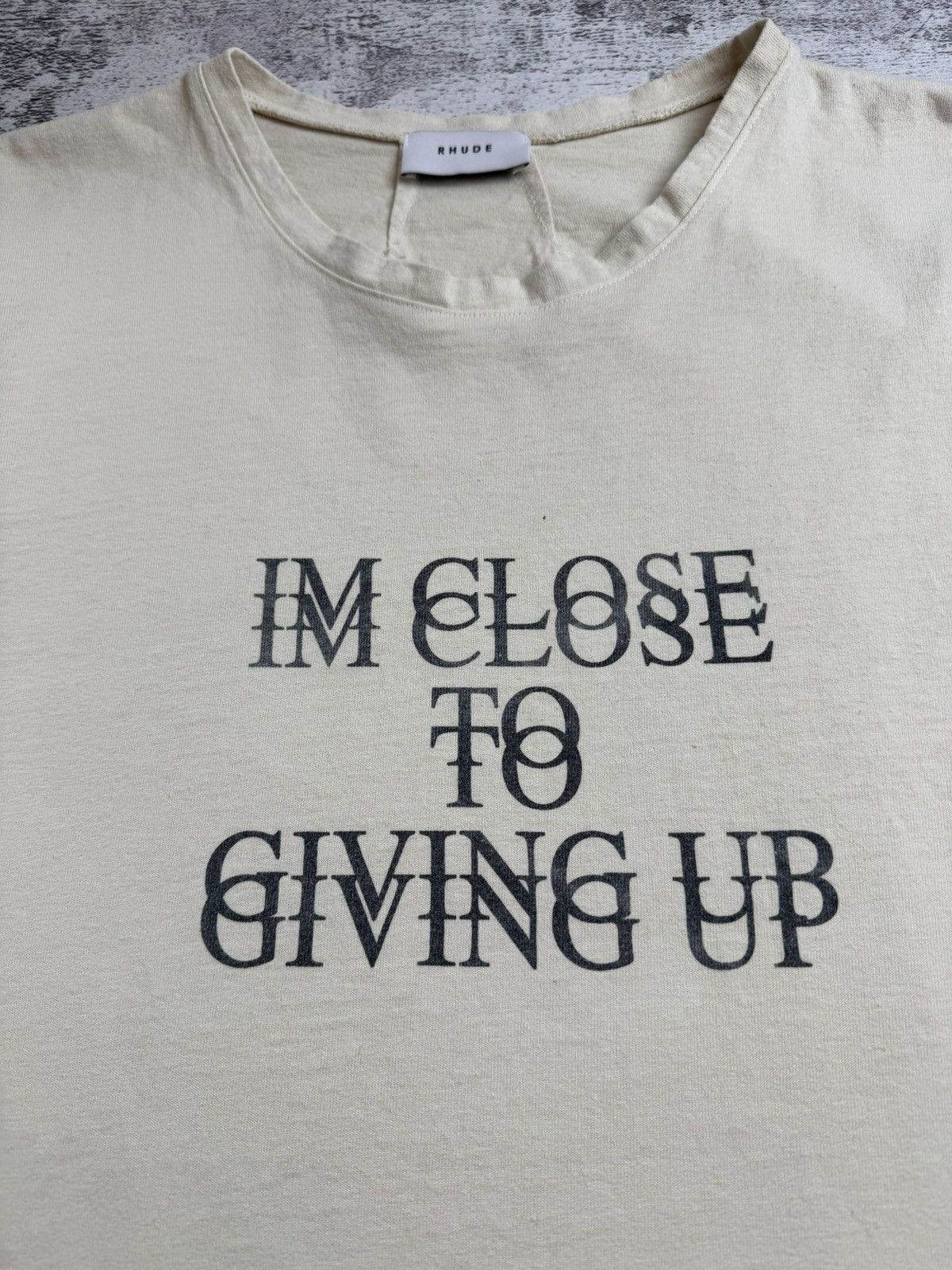 Rhude RHUDE I am Close to Giving Up Rap Hip Hop Jersey T Shirt Tee Size US M / EU 48-50 / 2 - 10 Thumbnail