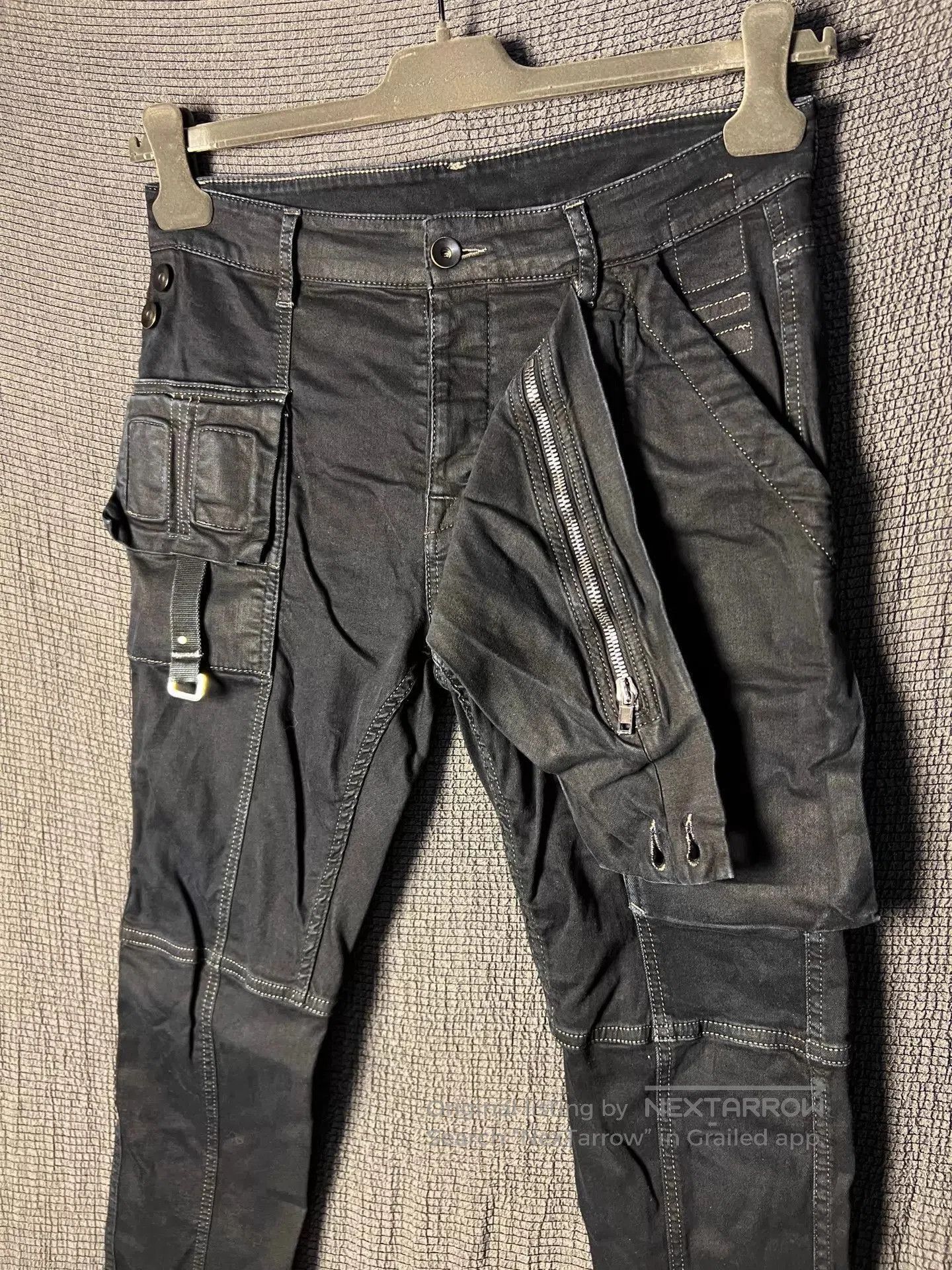 Rick Owens Black Cargo Utility Pants Size 30. Size US 30 / EU 46 - 4 Thumbnail