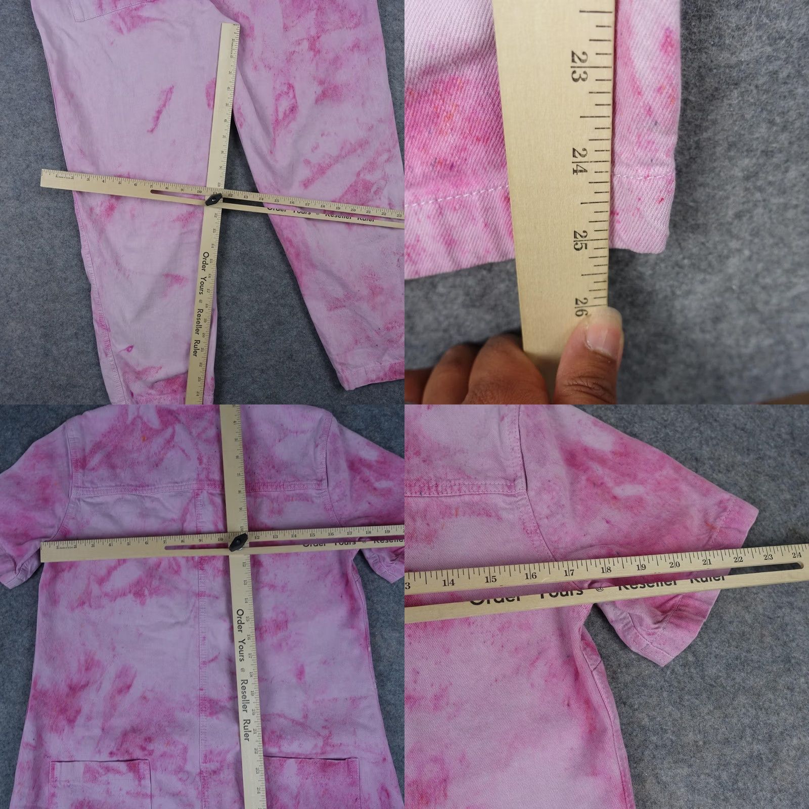 Old Navy VINTAGE Old Navy Jumpsuit Womens M Pink Short Sleeve Utility Coveralls Tie Dye Fun Size 32" / US 10 / IT 46 - 9 Thumbnail