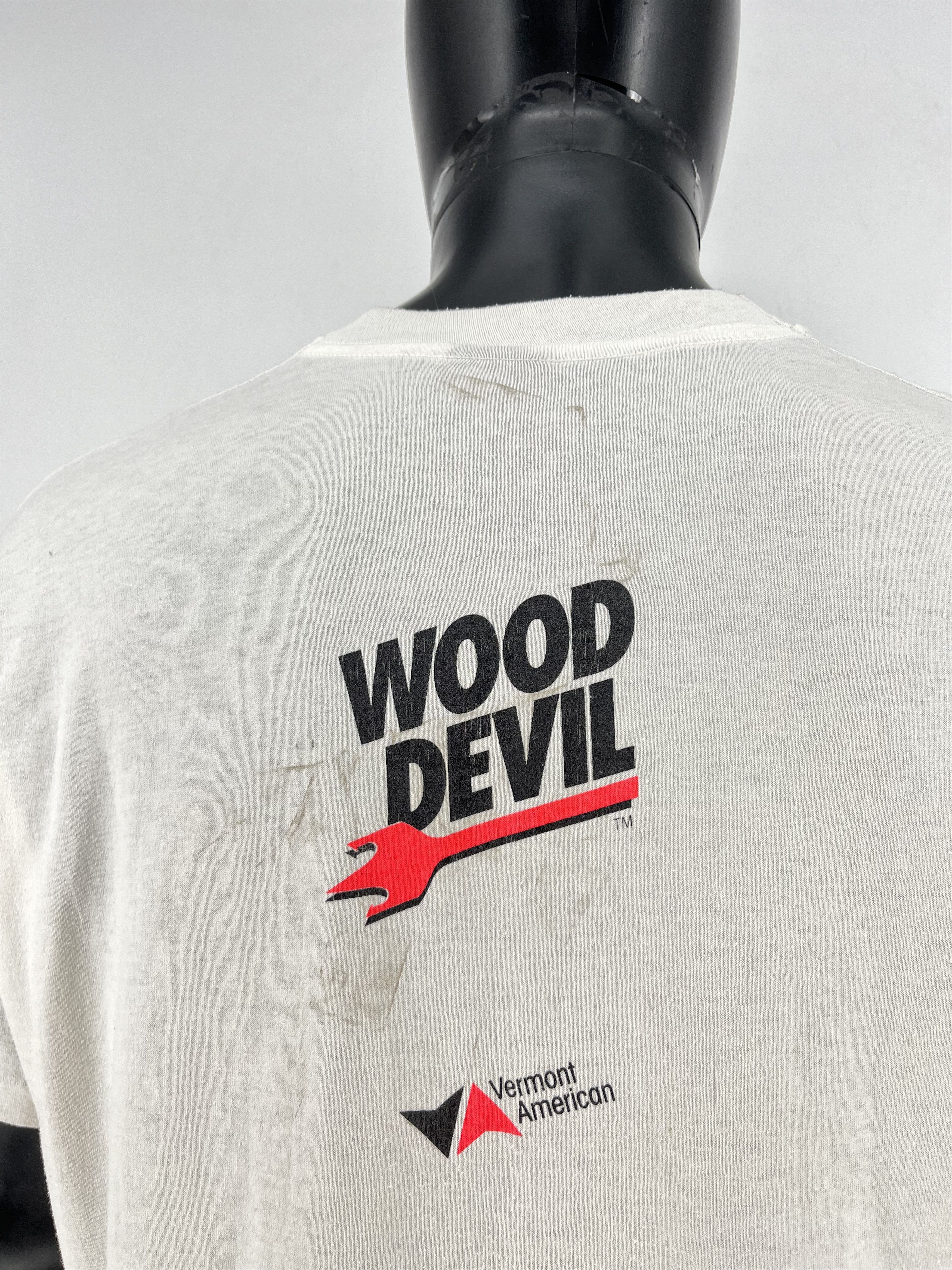 Vintage Vintage 90s The Devil Made Me Do It Graphic WOOD DEVIL Size US XL / EU 56 / 4 - 10 Thumbnail