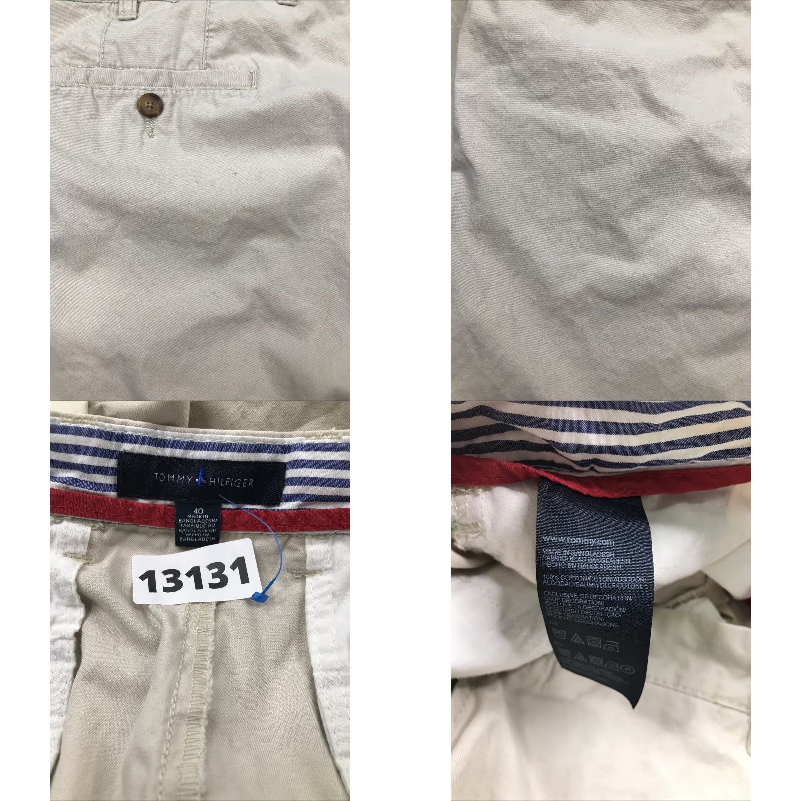 Tommy Hilfiger Tommy Hilfiger Khaki Bermuda Knee Length Shorts Mens 40 Beige Solid Chino Casual Size US 40 / EU 56 - 8 Thumbnail