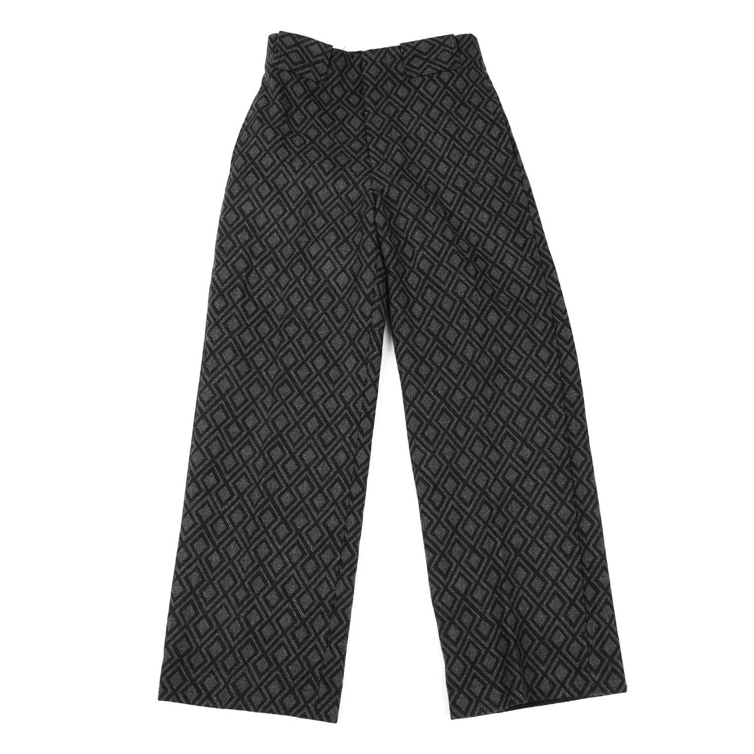 Emporio Armani Cashmere Blend Wool Geometric Jacquard Pants Charcoal 44 Size US 28 / EU 44 - 1 Thumbnail