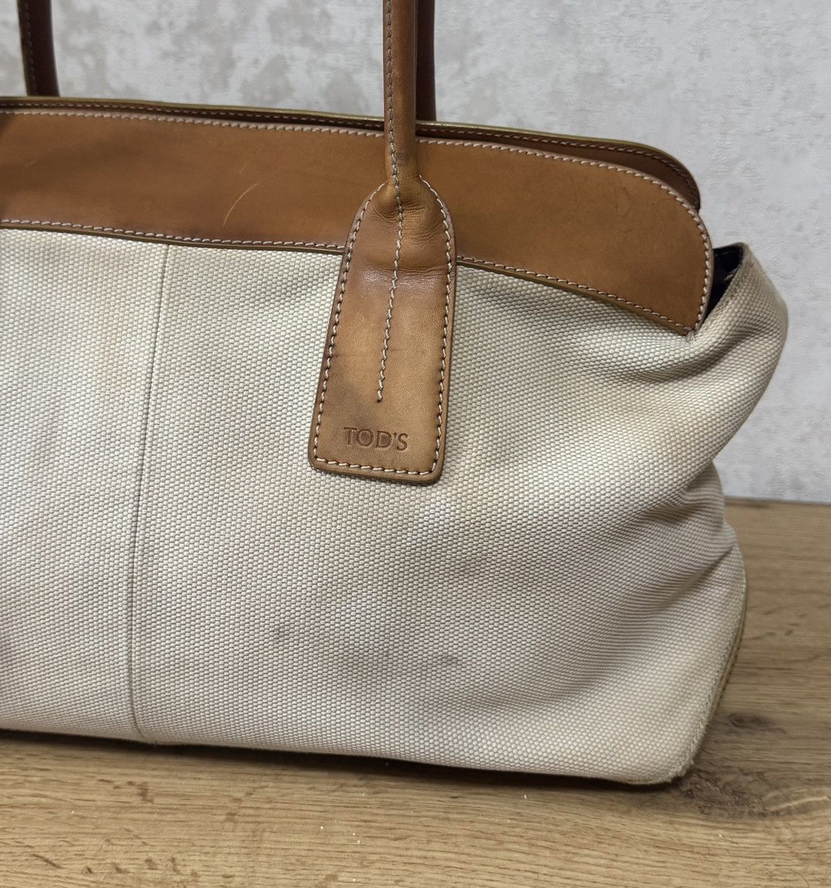Tod's Tods Canvas Leather Tote Bag Size ONE SIZE - 6 Thumbnail