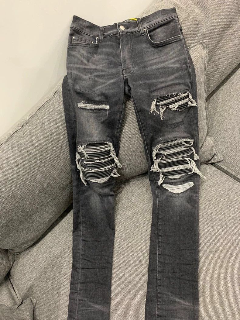 Amiri AMIRI 16AW MX1 Distressed Gray Jeans - dmc Size US 28 / EU 44 - 1 Thumbnail