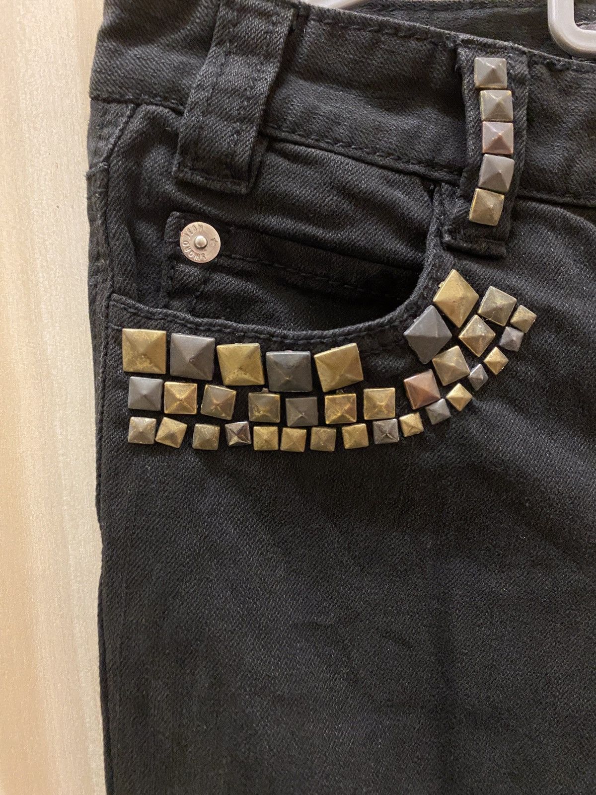 Japanese Brand Swordfish Studded Distressed Skinny Jeans Size 28" / US 6 / IT 42 - 5 Thumbnail