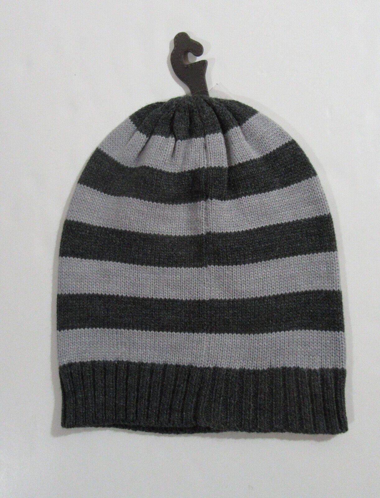 Michael Kors Michael Kors Slouchy Beanie Hat Derby Grey Striped NWT Size ONE SIZE - 4 Thumbnail
