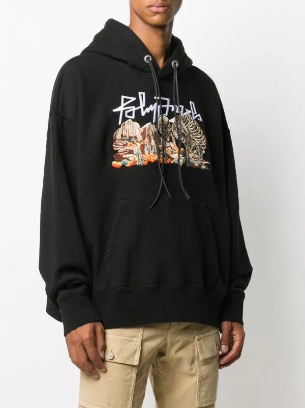 Palm Angels o1y0325 Logo Hoodie in Black Size US S / EU 44-46 / 1 - 3 Thumbnail