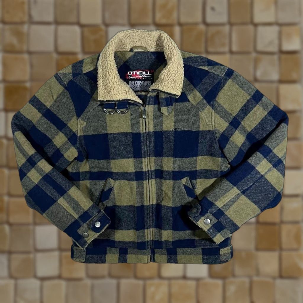 O'Neill O'Neill Bomber Jacket Wool Blend Plaid Check Padded Lightly JACKET Men S Khaki/Navy 70% Wool 30% Viscose Casual 00's Vintage Bagger? Size US S / EU 44-46 / 1 - 1 Thumbnail