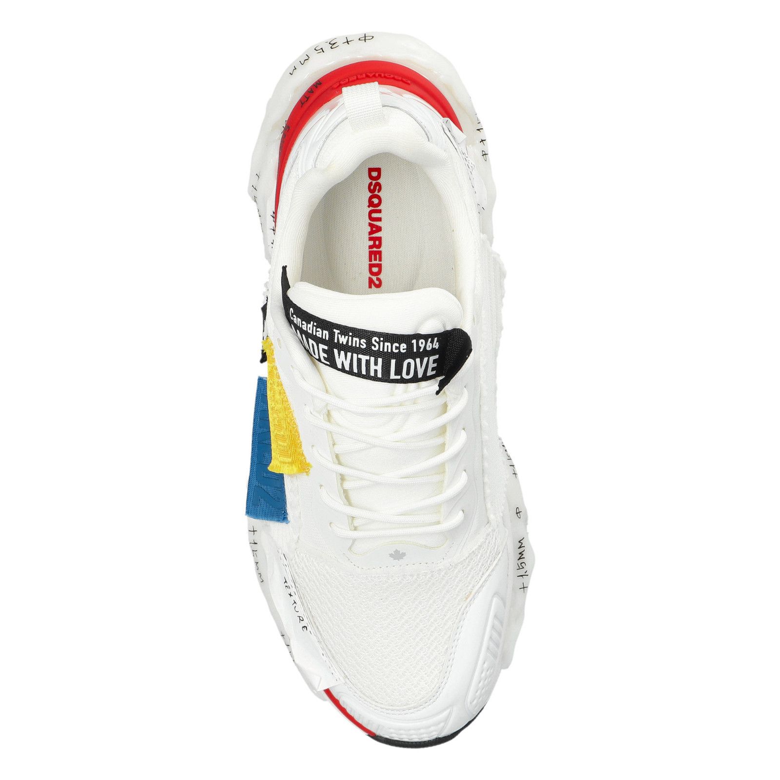 Dsquared2 DSQUARED2 Faster White Fabric Sneakers New And Authentic (Me Size US 9 / EU 42 - 4 Thumbnail
