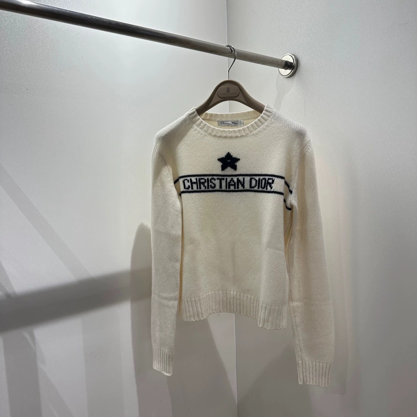 Christian Dior Monsieur Dior may545 star slogan cashmere sweater 40 Size M / US 6-8 / IT 42-44 - 1 Thumbnail