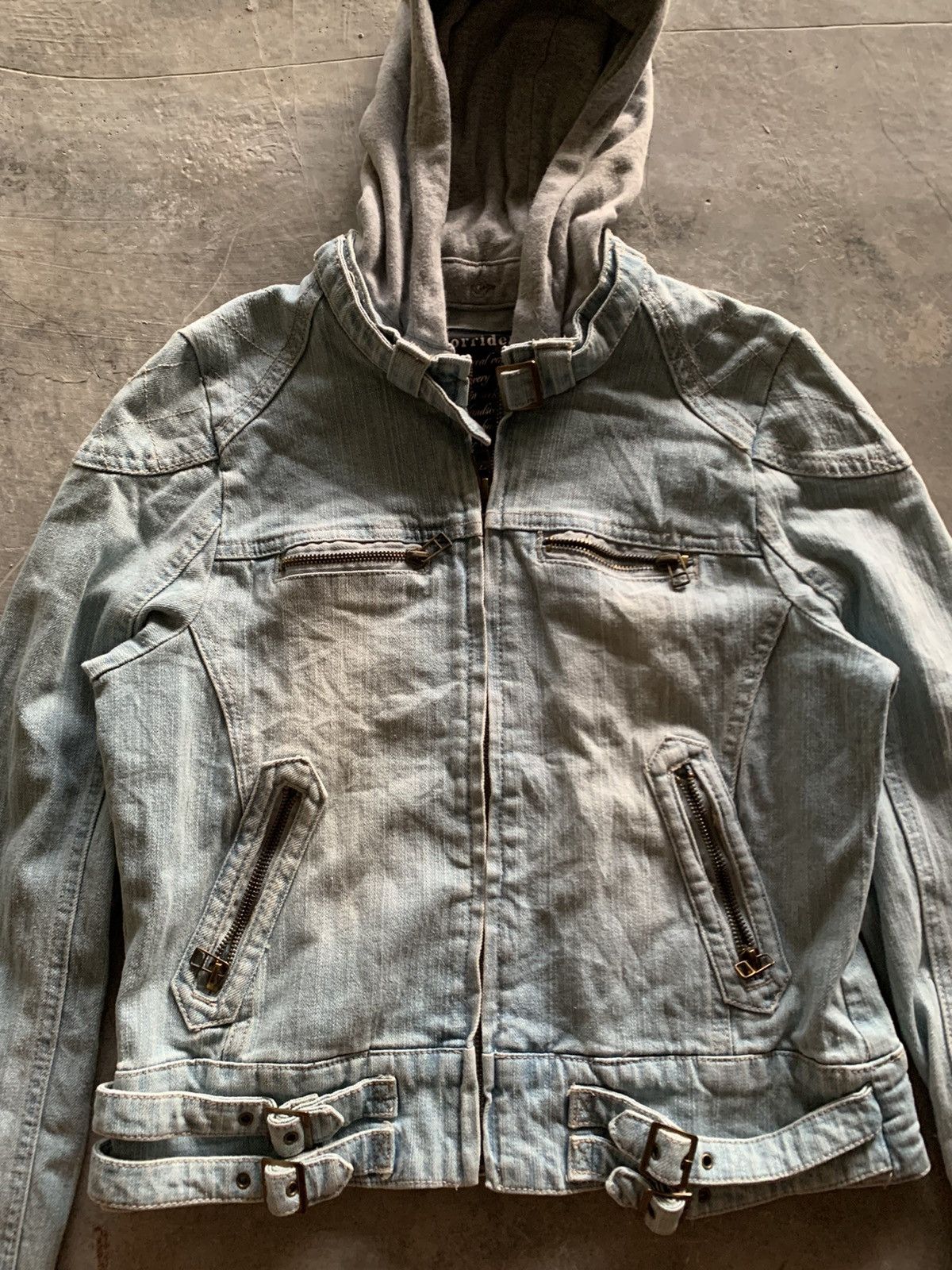 If Six Was Nine sorridere boxy denim biker jacket hooded grunge punk style Size US S / EU 44-46 / 1 - 3 Thumbnail