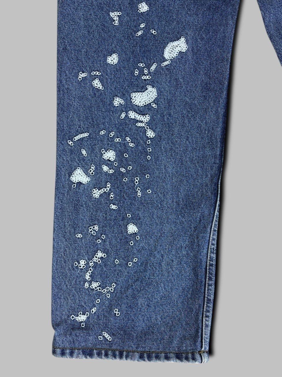 Fugazi Fugazi Chain Splatter Jeans Dark Washed Size US 32 / EU 48 - 9 Thumbnail