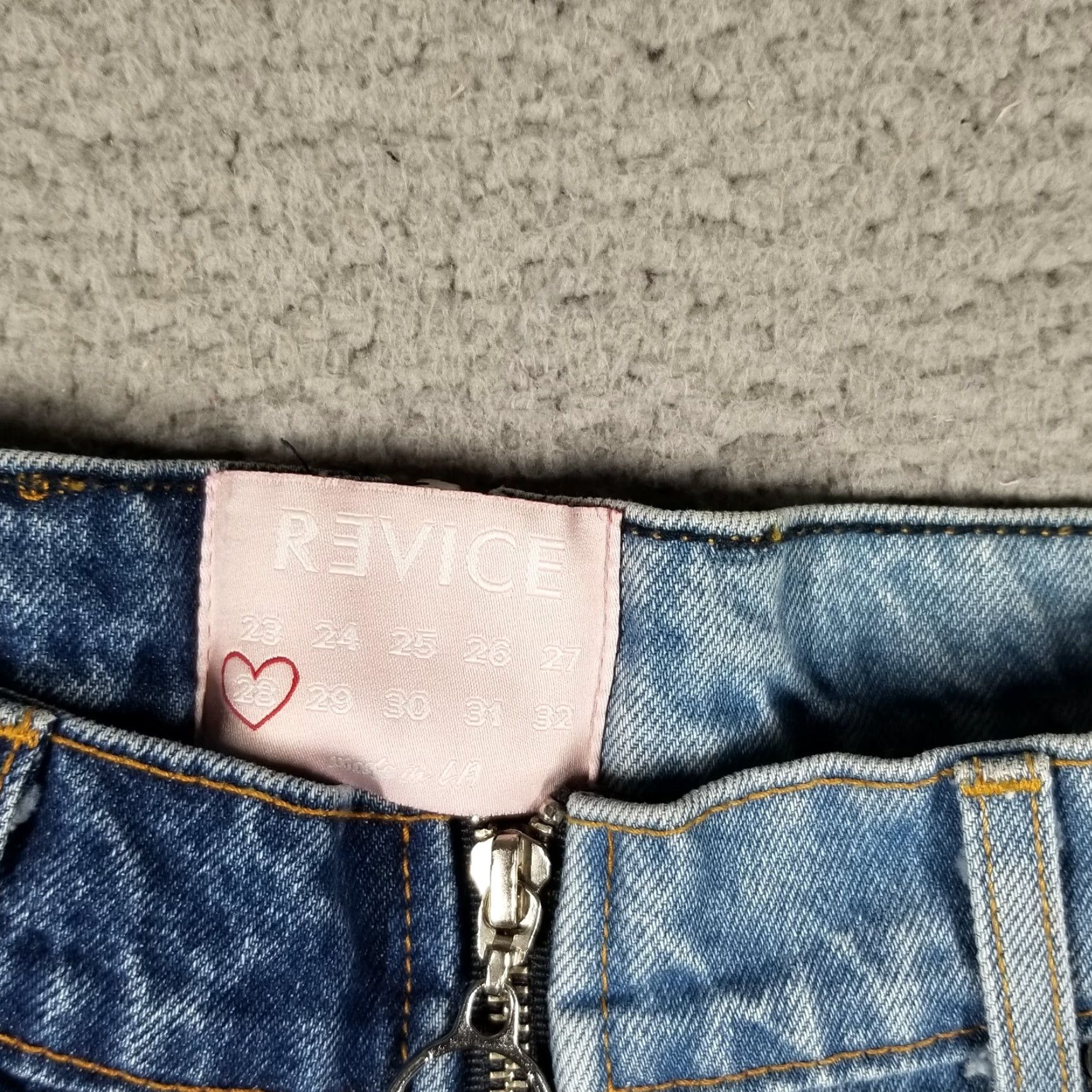 Vintage Revice High Rise Slim Straight Jeans Size 28 Two Tone Blue Womens 90s Bohemian Size 28" / US 6 / IT 42 - 3 Thumbnail