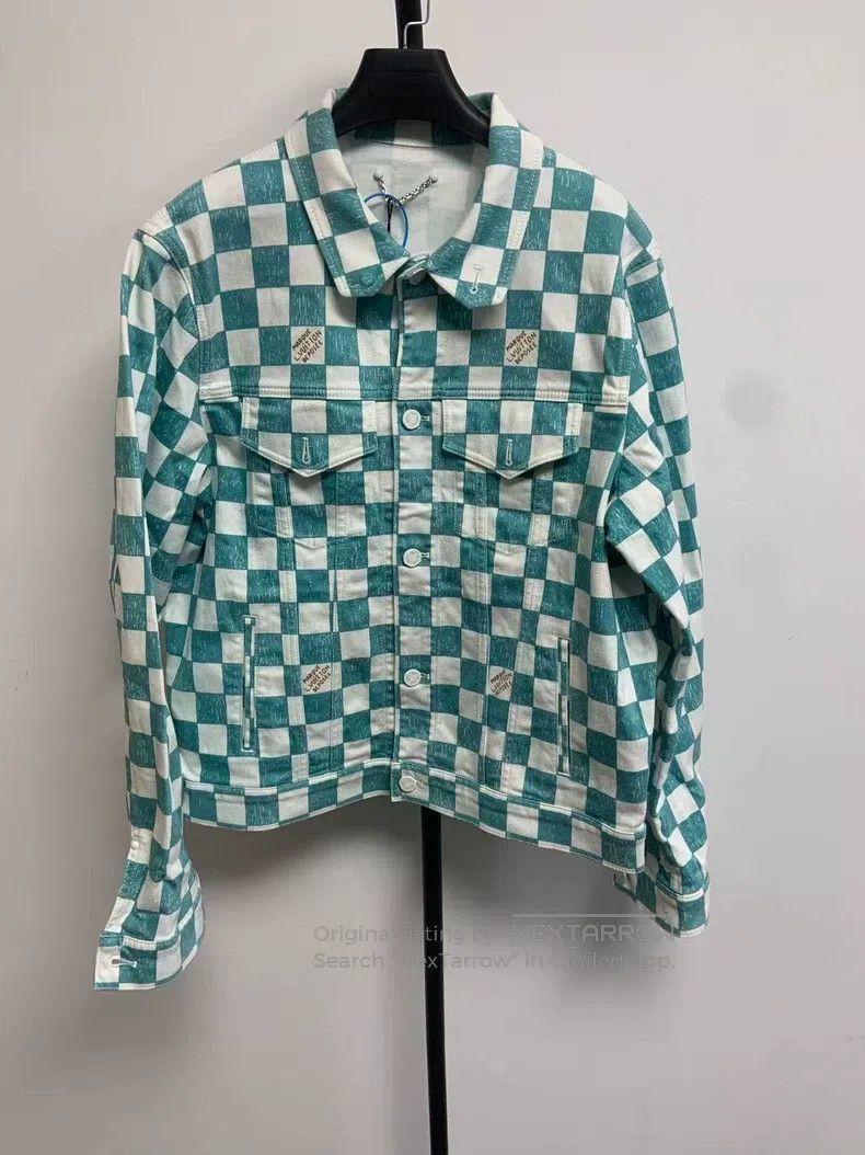 Louis Vuitton Louis Vuitton Lapel checkerboard single-breasted denim jac Size US L / EU 52-54 / 3 - 1 Thumbnail