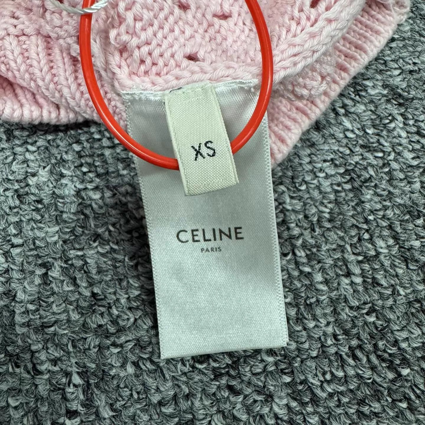 Celine Celine Pink Triomphe Cutout Short Knit Cardigan Women's XS Size XS / US 0-2 / IT 36-38 - 5 Thumbnail