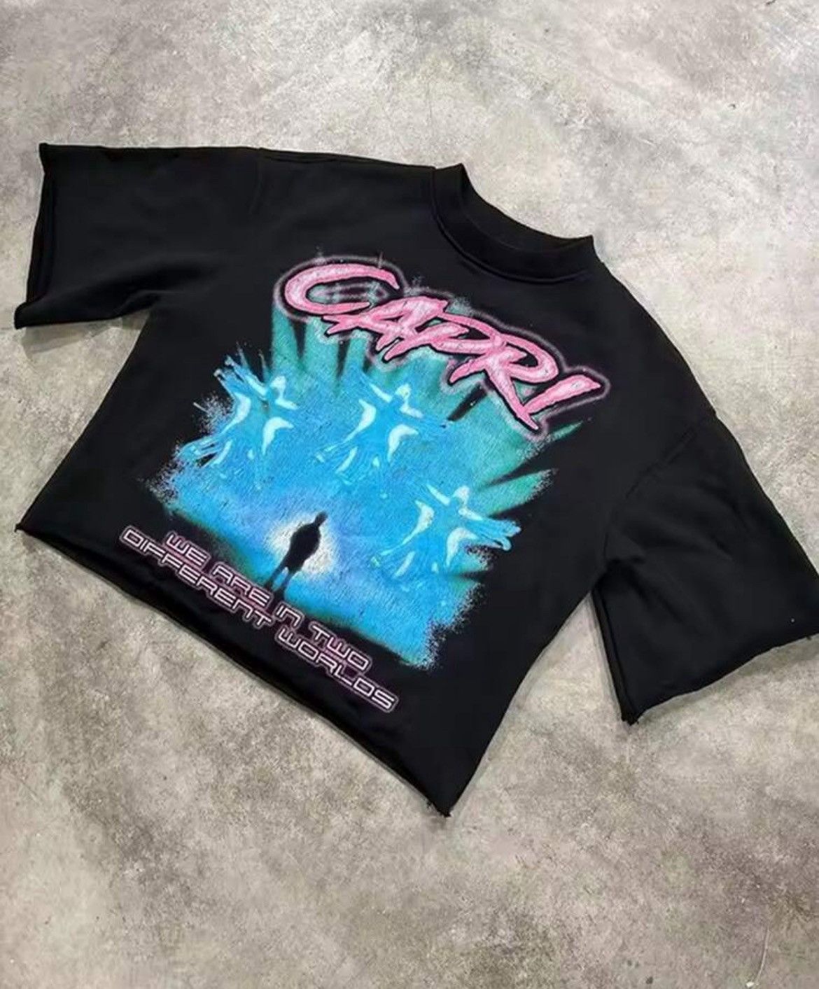 Other Black Men’s Pure Cotton “Capri” Graphic Streetwear T-Shirt Size US L / EU 52-54 / 3 - 3 Thumbnail