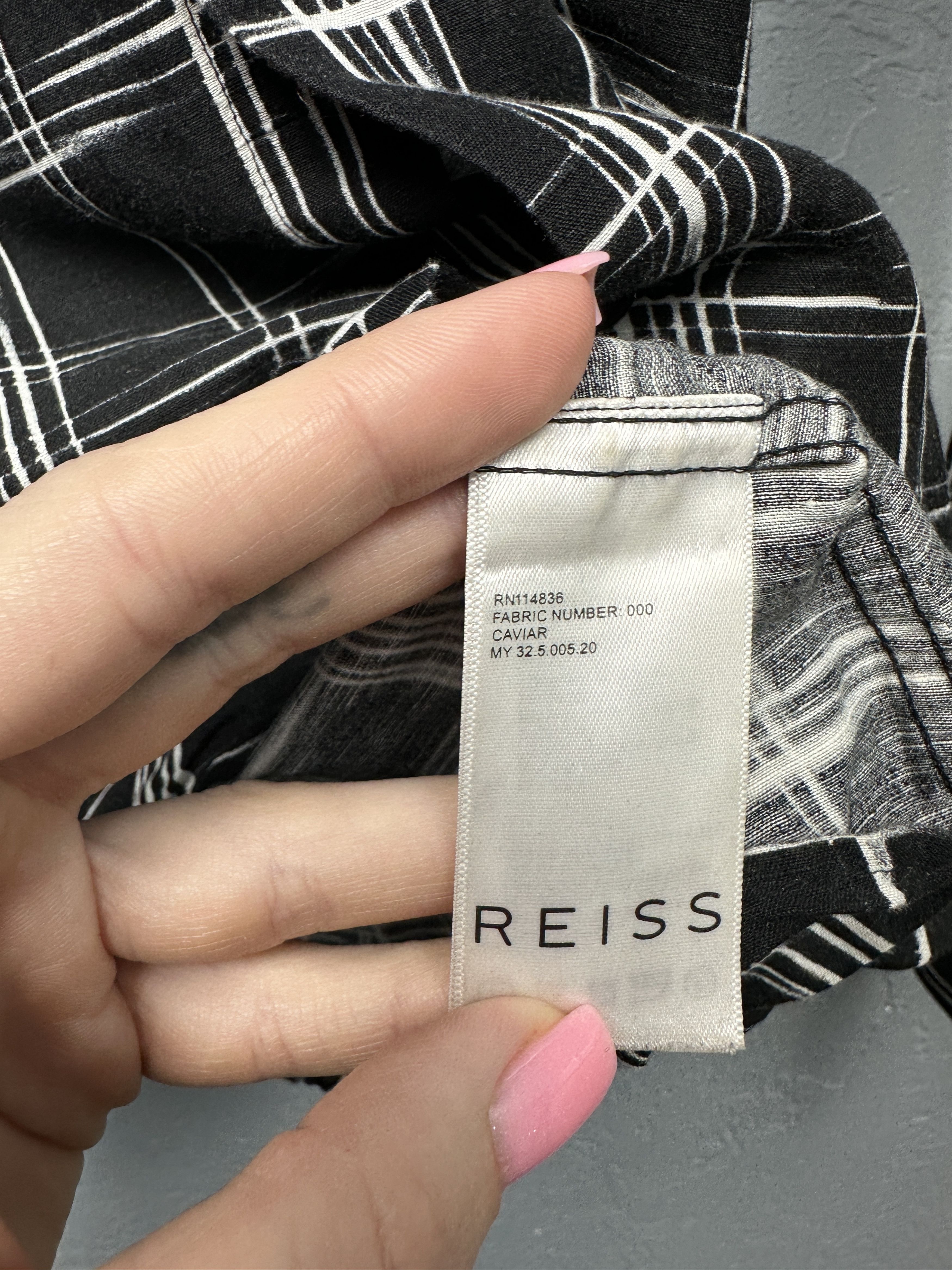 Reiss Reiss Mens LINEN Long Sleeve Plaid Shirt Size US L / EU 52-54 / 3 - 4 Thumbnail