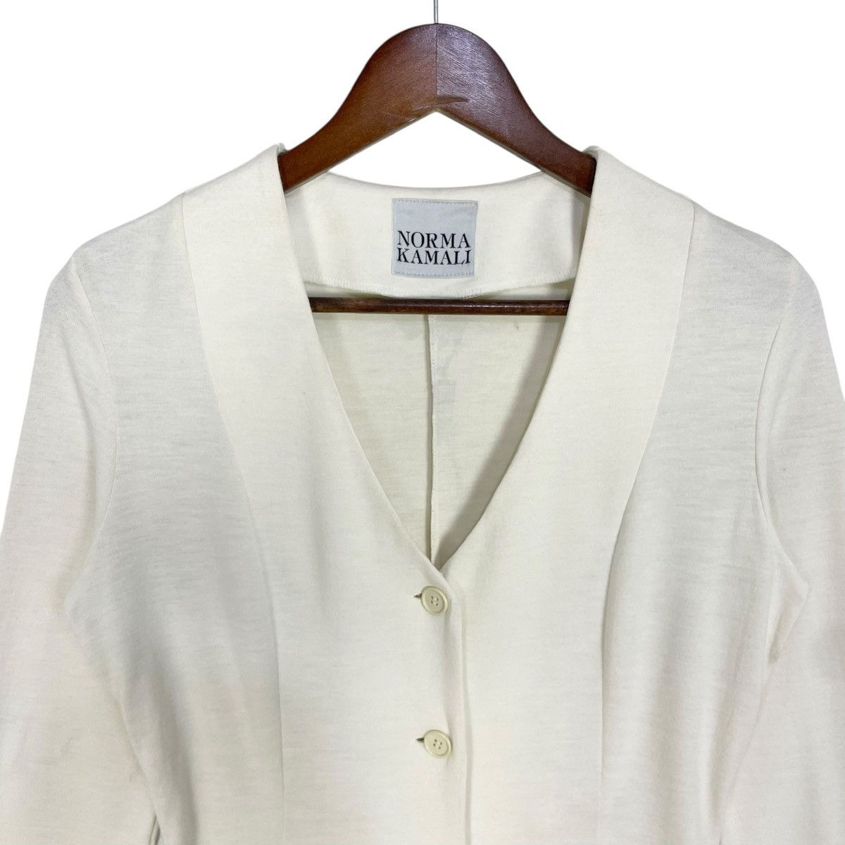 Norma Kamali Vintage 90s Norma Kamali Dress Long Sleeve Button Cardigan Size S / US 4 / IT 40 - 11 Thumbnail