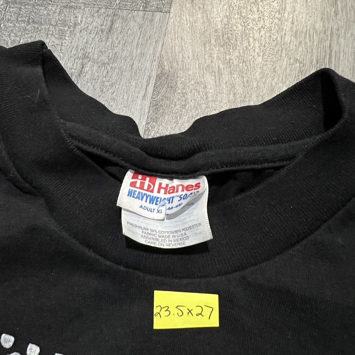 Hanes × Vintage VTG TOMMY Black Polka Dot Graphic Double Sided 90s T Shirt Size US XL / EU 56 / 4 - 4 Thumbnail