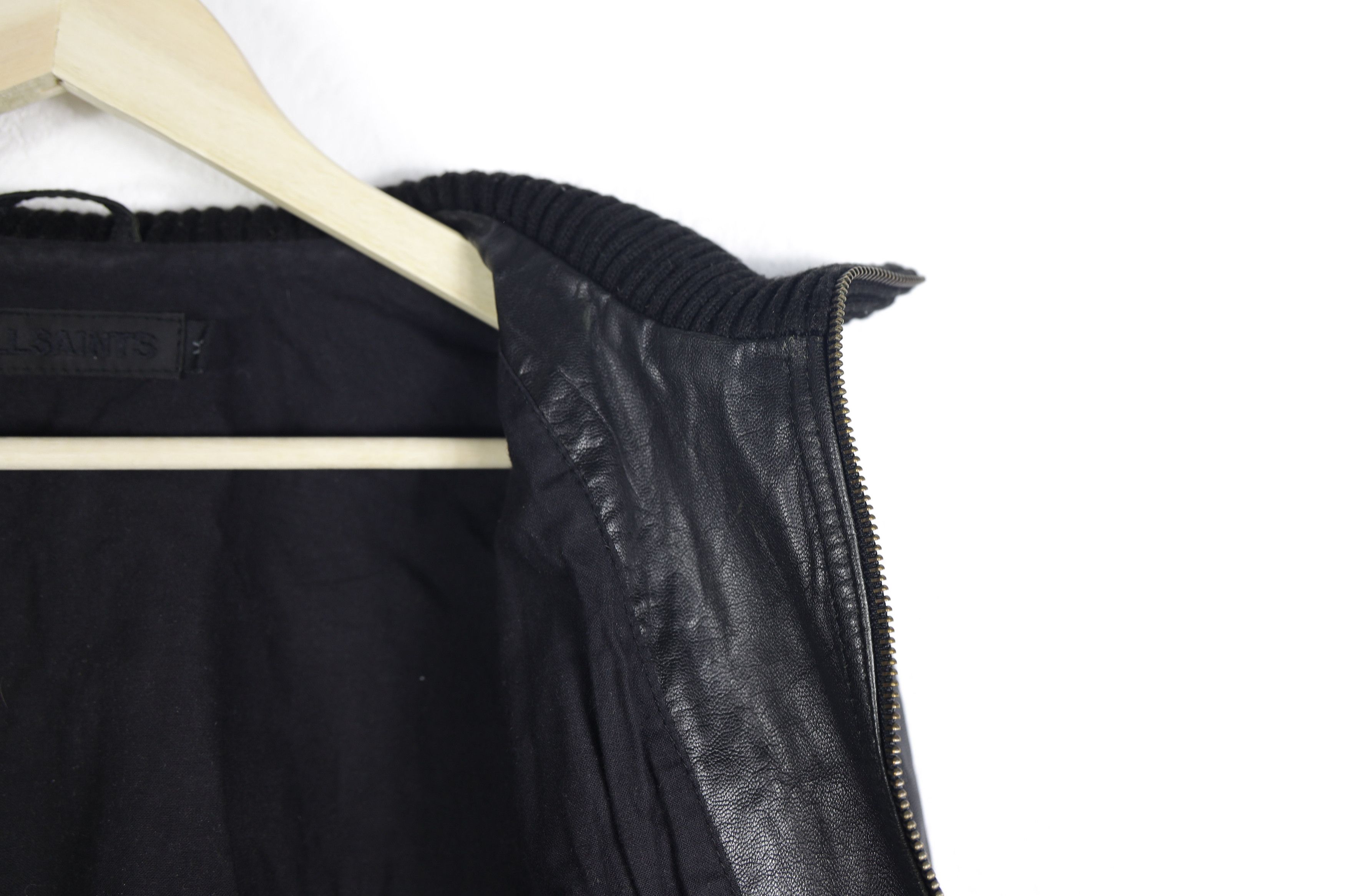 Allsaints All Saints Black Leather Bomber Jacket Small Size US S / EU 44-46 / 1 - 15 Thumbnail