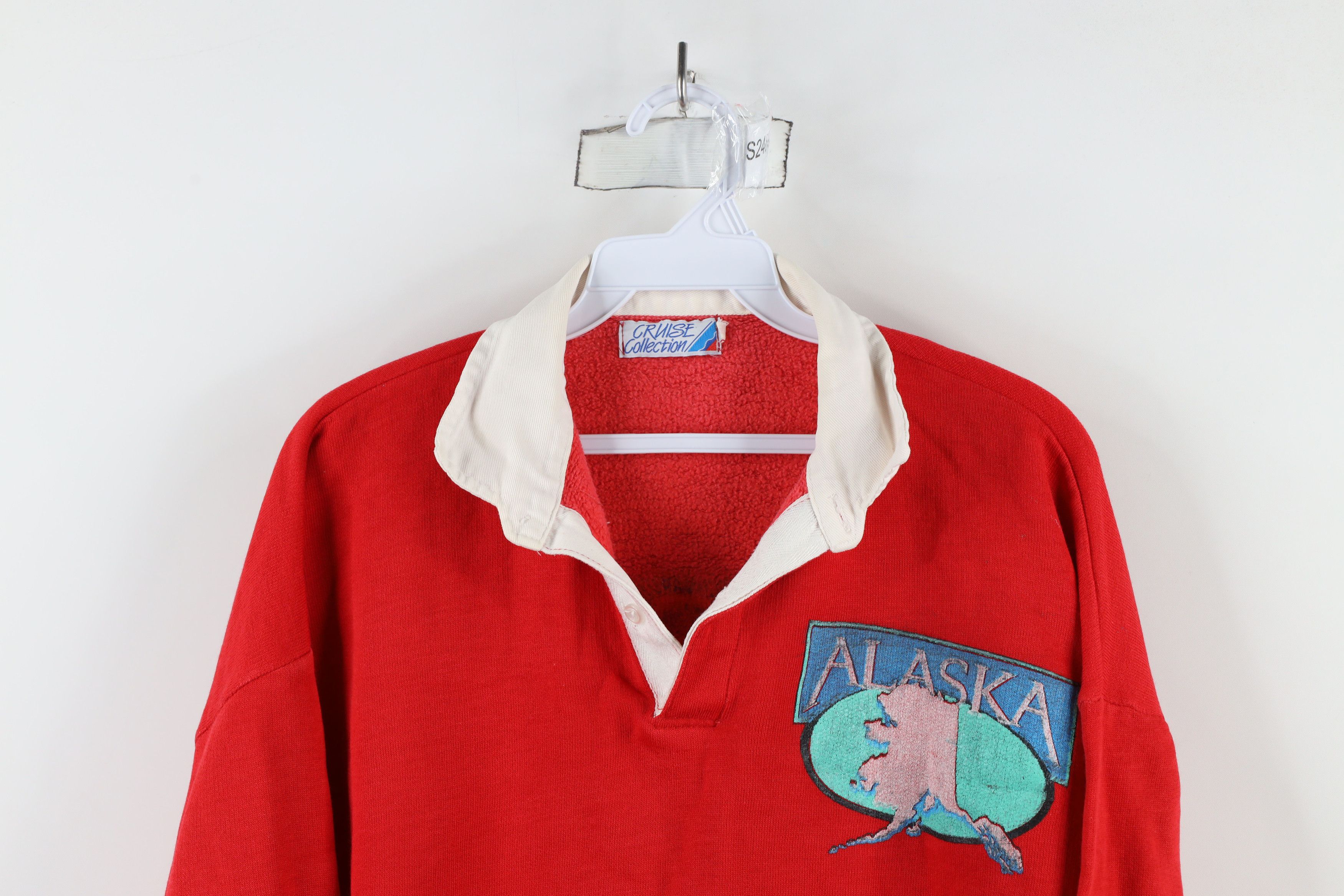 Vintage Vintage 90s Streetwear Alaska Collared Sweatshirt USA Size US M / EU 48-50 / 2 - 2 Thumbnail