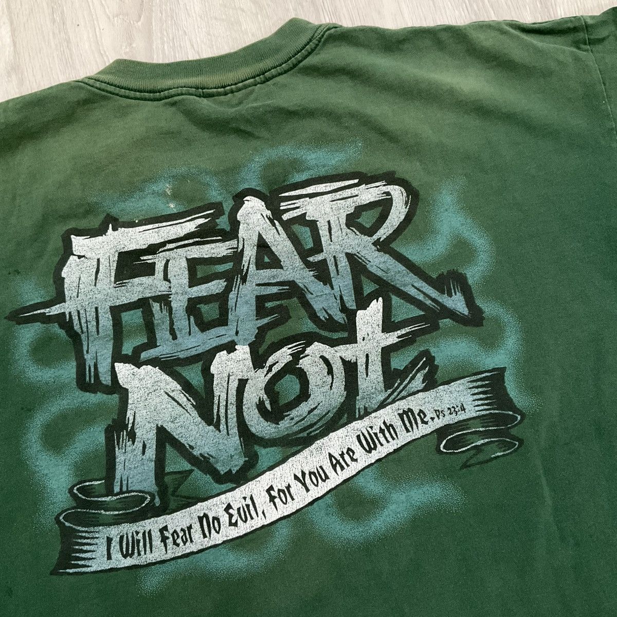 Vintage Vintage No Fear Jesus T-shirt Size US XL / EU 56 / 4 - 3 Thumbnail
