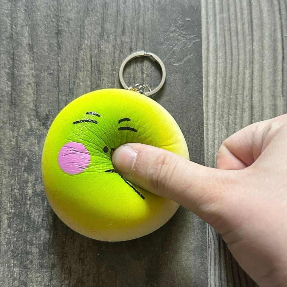 Other green silly face squishy keychain Size ONE SIZE - 2 Thumbnail