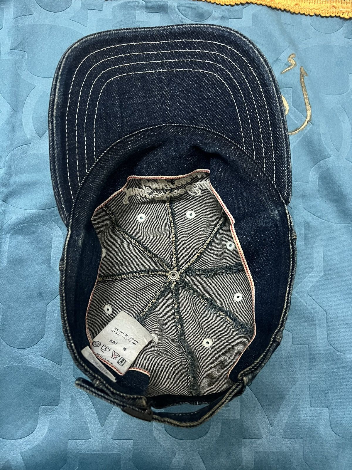 Vintage Base Ball Congress Cap Selvedge denim - 80’s New York Papa Size ONE SIZE - 7 Thumbnail