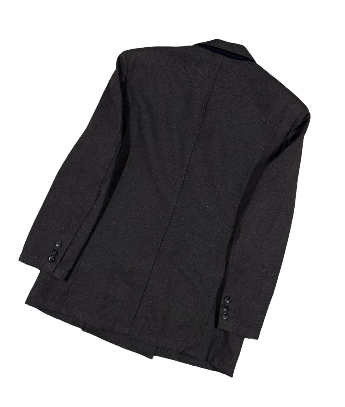 Yohji Yamamoto Vtg🔥Ys Yohji Yamamoto Salt&Pepper Wool Double Breasted Coat Size 40L - 16 Thumbnail